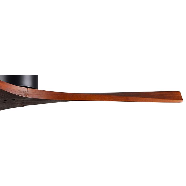 Image 4 52 inch Matthews Mollywood Matte Black Walnut Damp Ceiling Fan with Remote more views