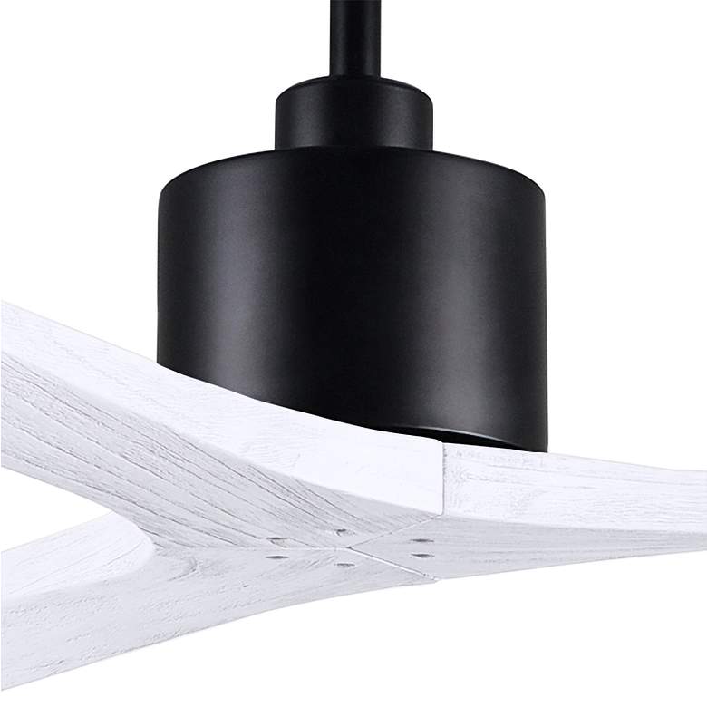 Image 3 52" Matthews Mollywood Matte Black White Damp Rated Fan with Remote more views