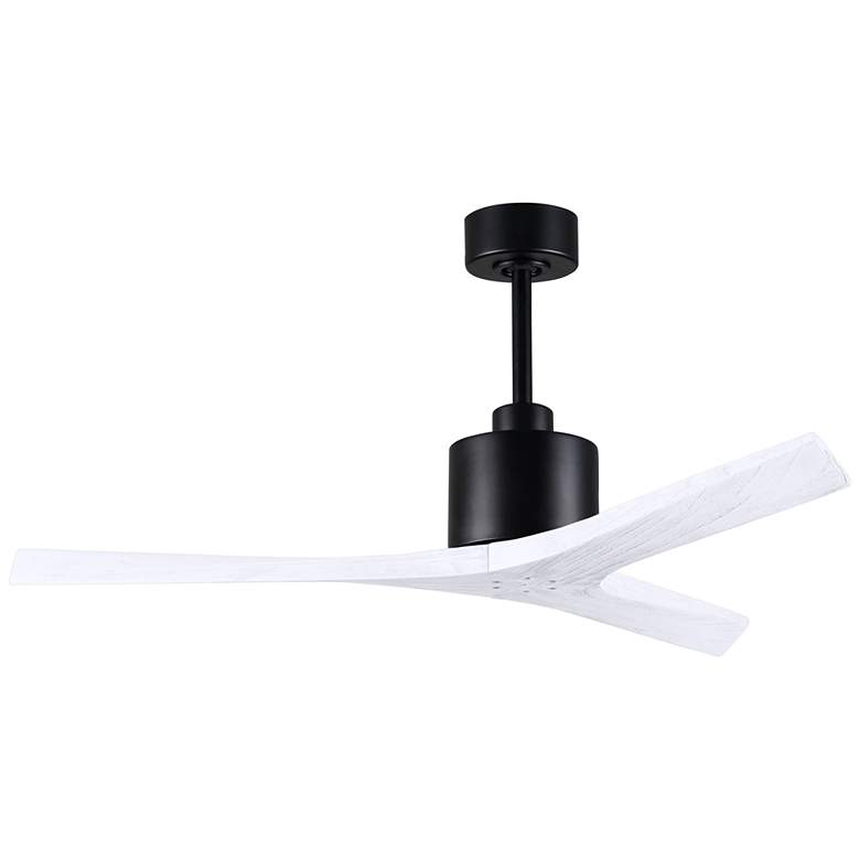 Image 5 52" Matthews Mollywood Matte Black White Damp Rated Fan with Remote more views