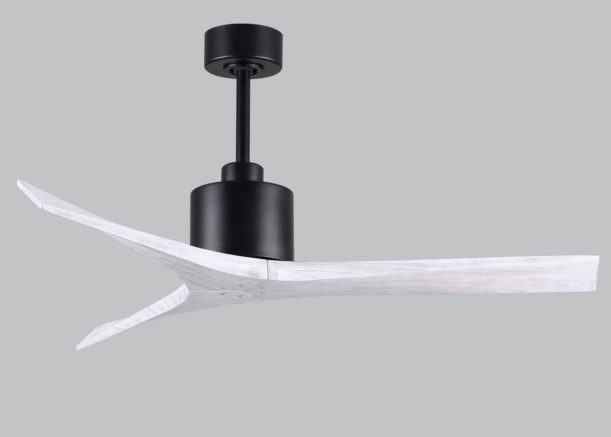 Image 7 52" Matthews Mollywood Matte Black White Damp Rated Fan with Remote more views