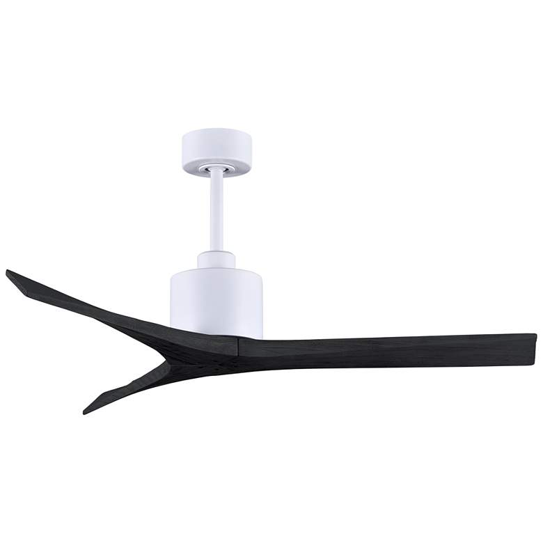 Image 2 52" Matthews Mollywood Matte White Black Damp Rated Fan with Remote