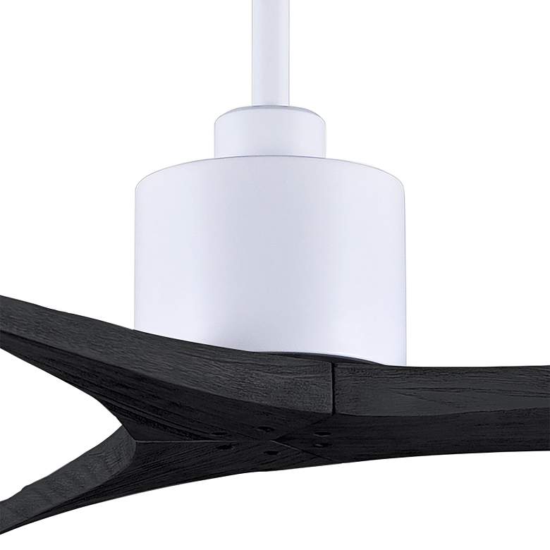 Image 3 52" Matthews Mollywood Matte White Black Damp Rated Fan with Remote more views