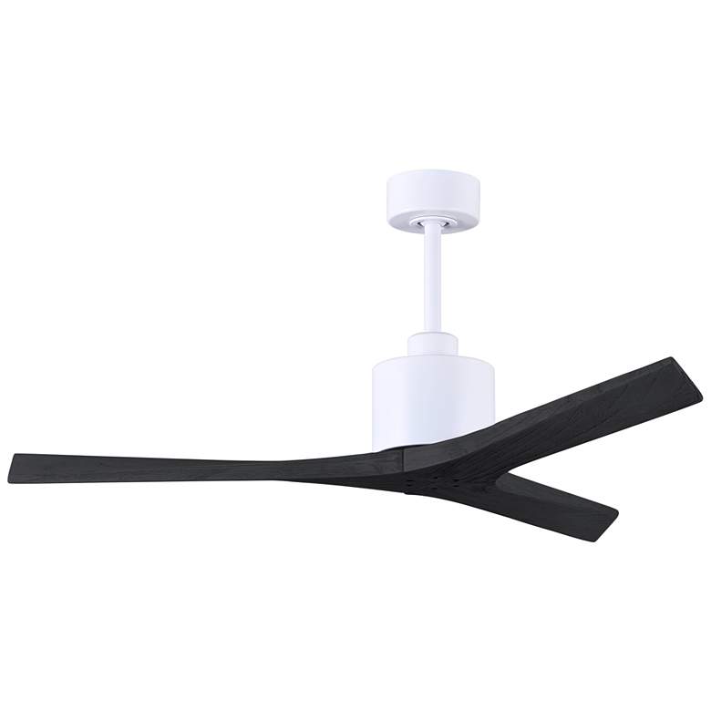 Image 5 52" Matthews Mollywood Matte White Black Damp Rated Fan with Remote more views