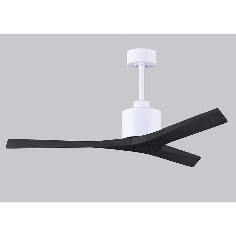 Image 6 52" Matthews Mollywood Matte White Black Damp Rated Fan with Remote more views