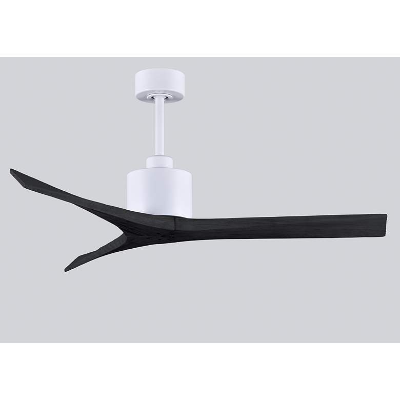 Image 7 52" Matthews Mollywood Matte White Black Damp Rated Fan with Remote more views