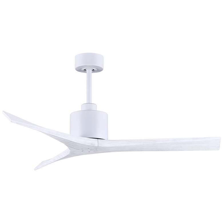 Image 2 52" Matthews Mollywood Matte White Outdoor Ceiling Fan with Remote