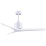 52" Matthews Mollywood Matte White Outdoor Ceiling Fan with Remote