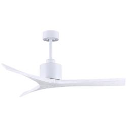 52&quot; Matthews Mollywood Matte White Outdoor Ceiling Fan with Remote