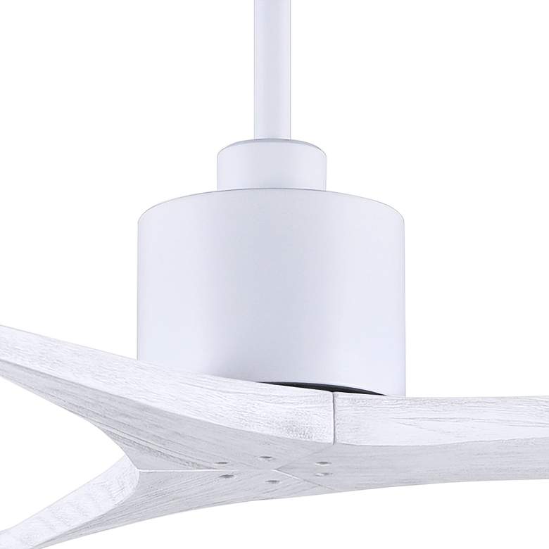 Image 3 52" Matthews Mollywood Matte White Outdoor Ceiling Fan with Remote more views