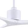 52" Matthews Mollywood Matte White Outdoor Ceiling Fan with Remote