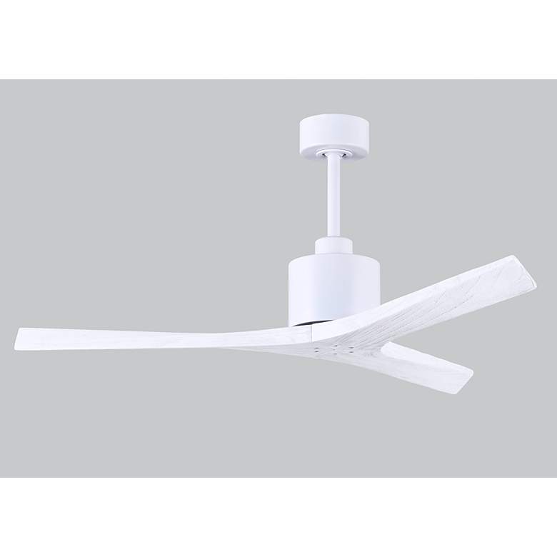 Image 6 52" Matthews Mollywood Matte White Outdoor Ceiling Fan with Remote more views