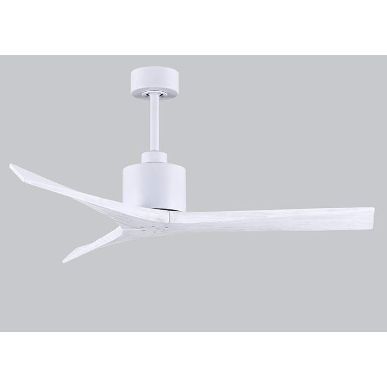 Image 7 52" Matthews Mollywood Matte White Outdoor Ceiling Fan with Remote more views