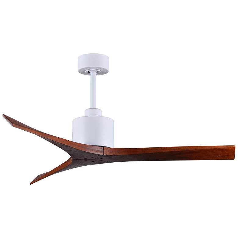 Image 2 52" Matthews Mollywood Matte White Walnut Damp Rated Fan with Remote