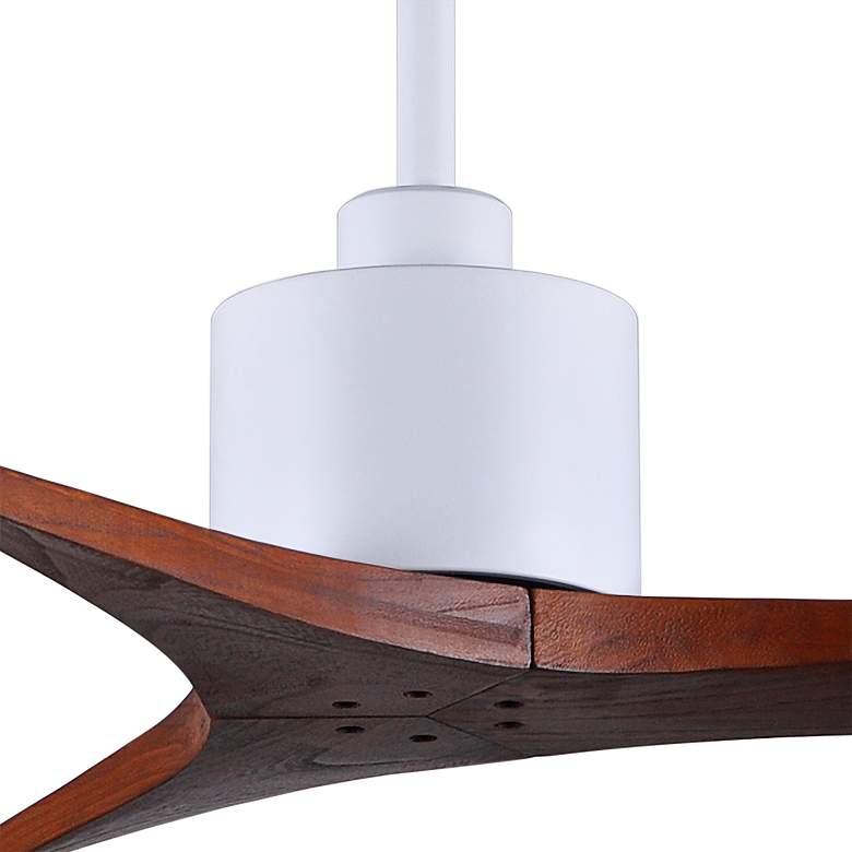 Image 3 52" Matthews Mollywood Matte White Walnut Damp Rated Fan with Remote more views