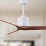 5_52" Matthews Mollywood Matte White Walnut Damp Rated Fan with Remote more views