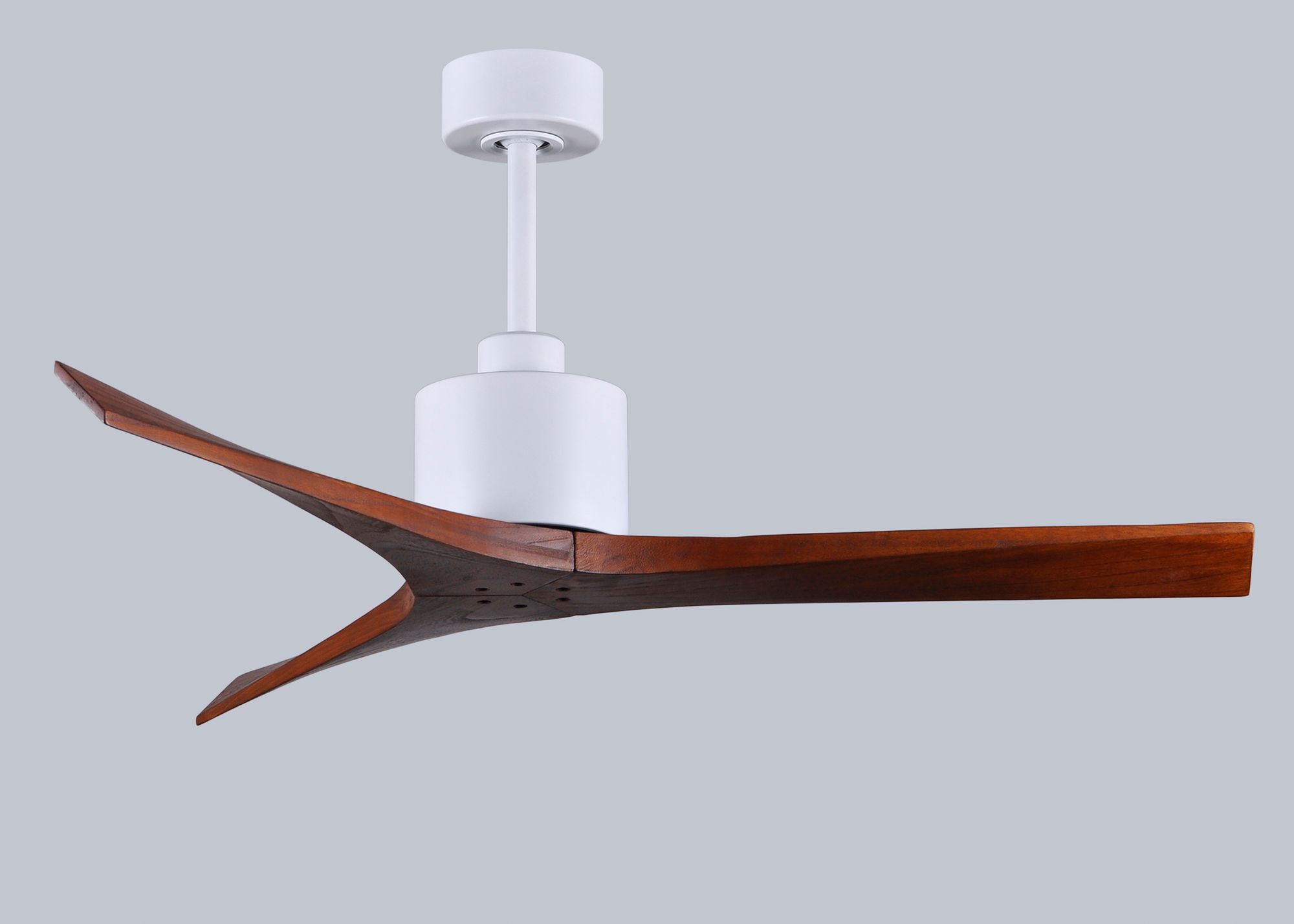 Image 6 52" Matthews Mollywood Matte White Walnut Damp Rated Fan with Remote more views