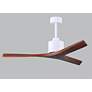 7_52" Matthews Mollywood Matte White Walnut Damp Rated Fan with Remote more views
