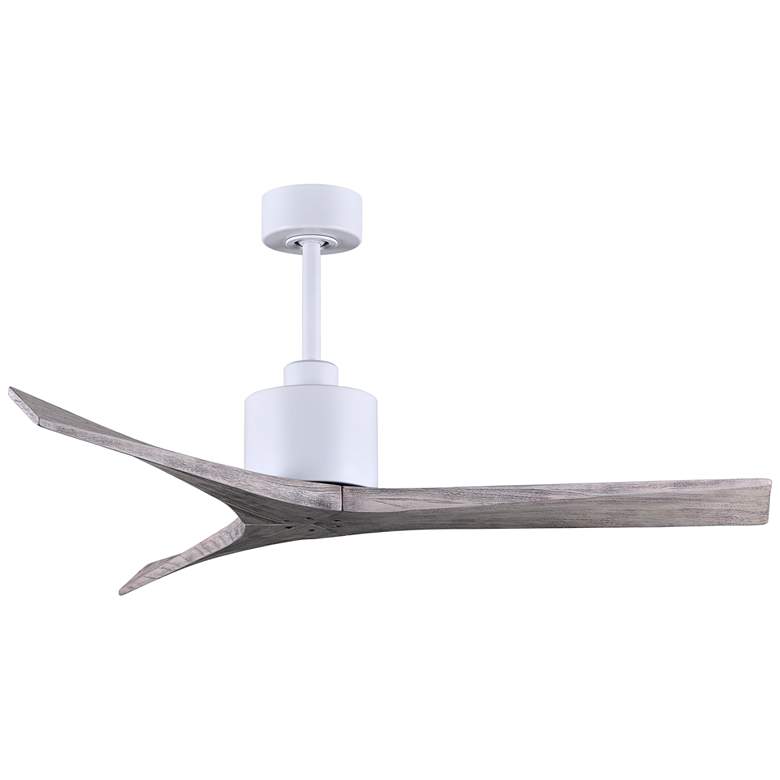 Image 2 52" Matthews Mollywood White Barnwood Damp Ceiling Fan with Remote