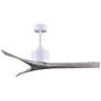52" Matthews Mollywood White Barnwood Damp Ceiling Fan with Remote