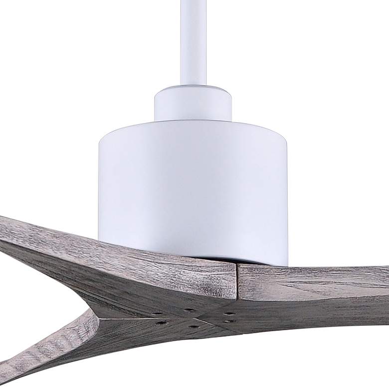 Image 3 52" Matthews Mollywood White Barnwood Damp Ceiling Fan with Remote more views
