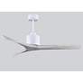 6_52" Matthews Mollywood White Barnwood Damp Ceiling Fan with Remote more views