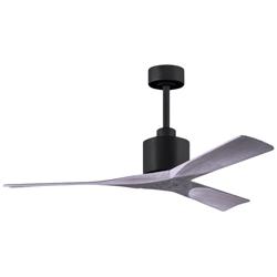 52&quot; Matthews Nan Black and Barnwood Outdoor Ceiling Fan with Remote