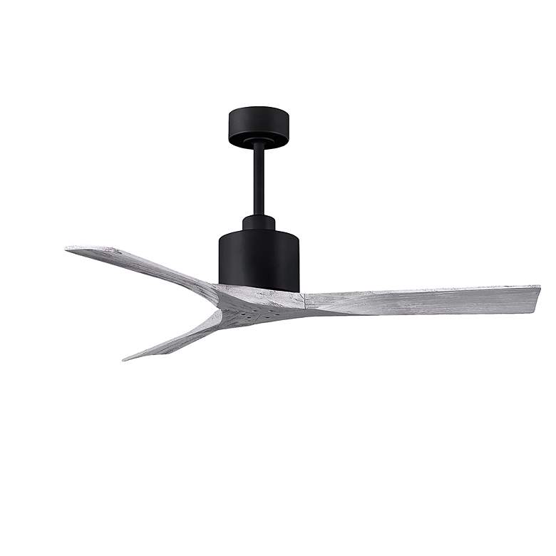 Image 2 52" Matthews Nan Black and Barnwood Outdoor Ceiling Fan with Remote more views