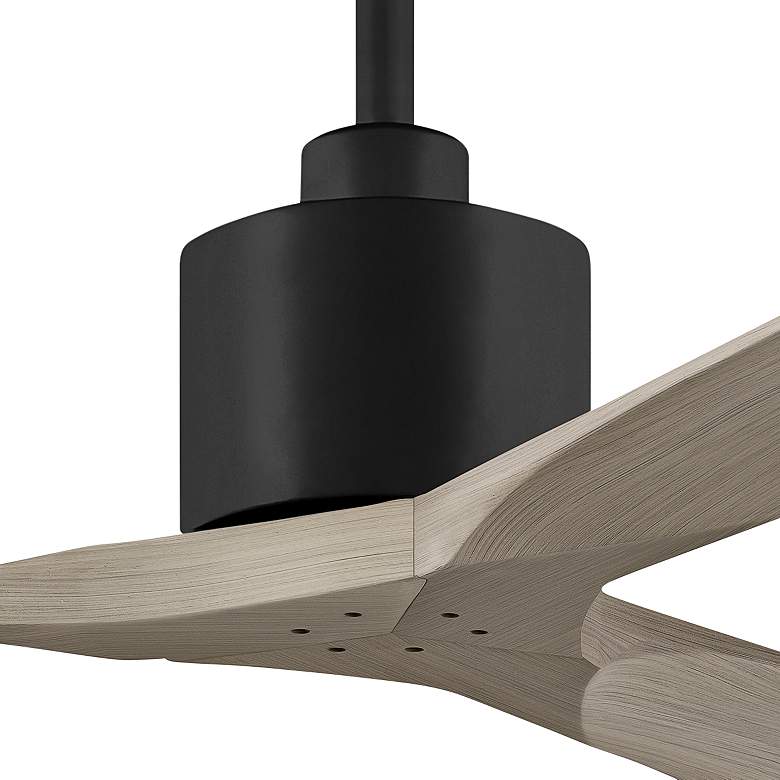 Image 2 52" Matthews Nan Black and Gray Ash Outdoor Ceiling Fan with Remote more views