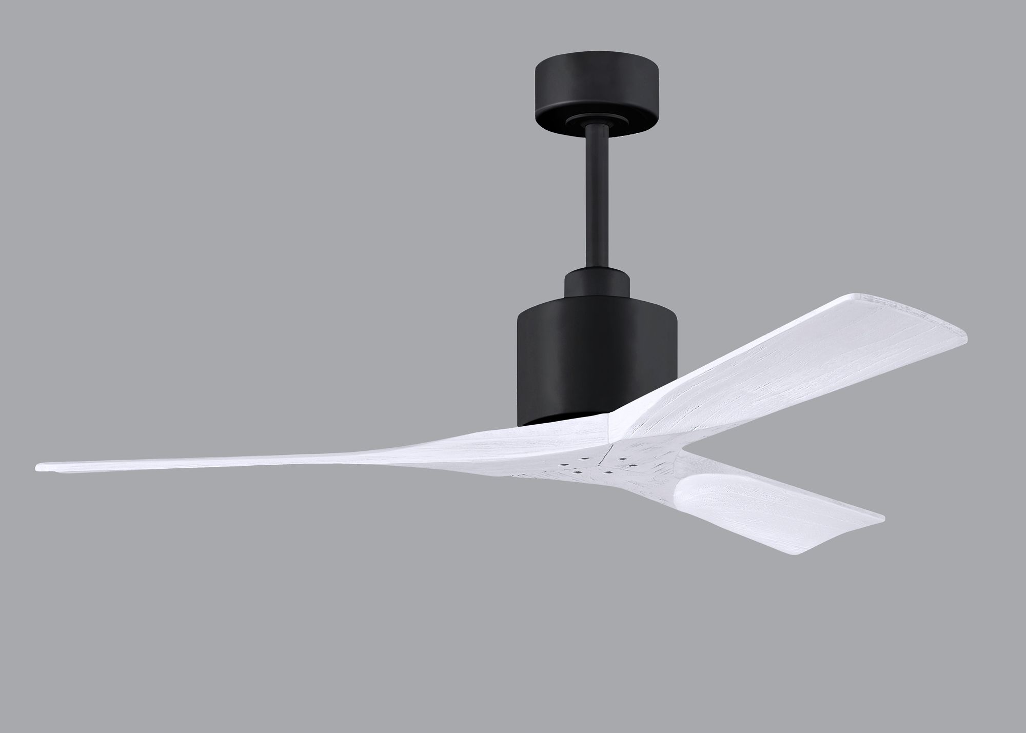 Image 3 52" Matthews Nan Black and White Outdoor Ceiling Fan with Remote more views