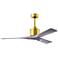 52" Matthews Nan Brass and Barnwood Outdoor Ceiling Fan with Remote