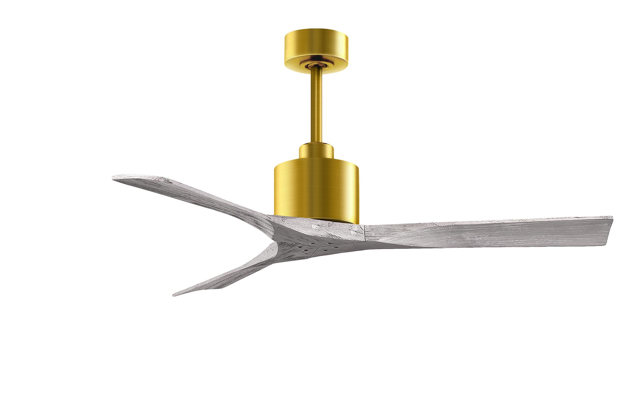 Image 2 52" Matthews Nan Brass and Barnwood Outdoor Ceiling Fan with Remote more views