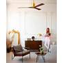 3_52" Matthews Nan Brass and Walnut Outdoor Ceiling Fan with Remote more views