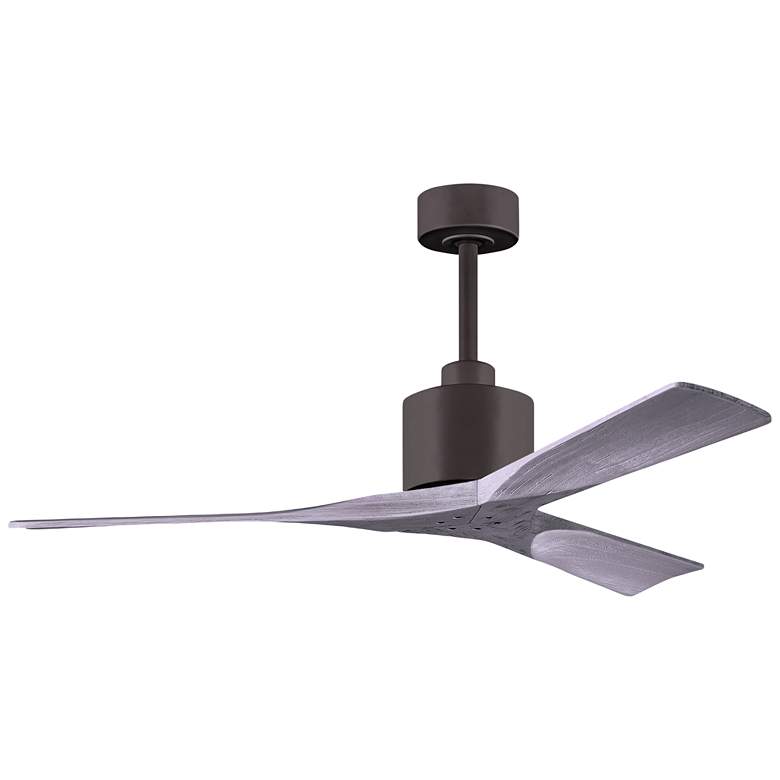 Image 1 52 inch Matthews Nan Bronze and Barnwood Outdoor Ceiling Fan with Remote
