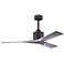 52" Matthews Nan Bronze and Barnwood Outdoor Ceiling Fan with Remote
