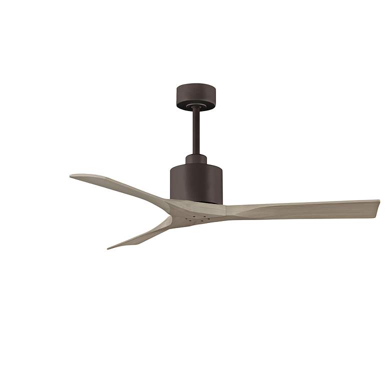 Image 2 52" Matthews Nan Bronze and Gray Ash Outdoor Ceiling Fan with Remote more views