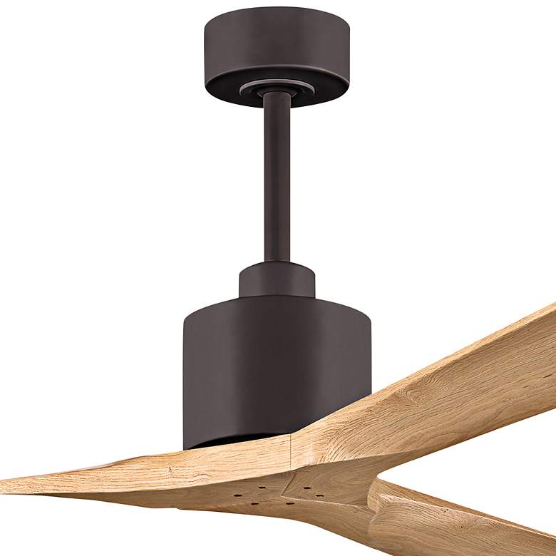 Image 2 52" Matthews Nan Bronze and Maple Outdoor Ceiling Fan with Remote more views