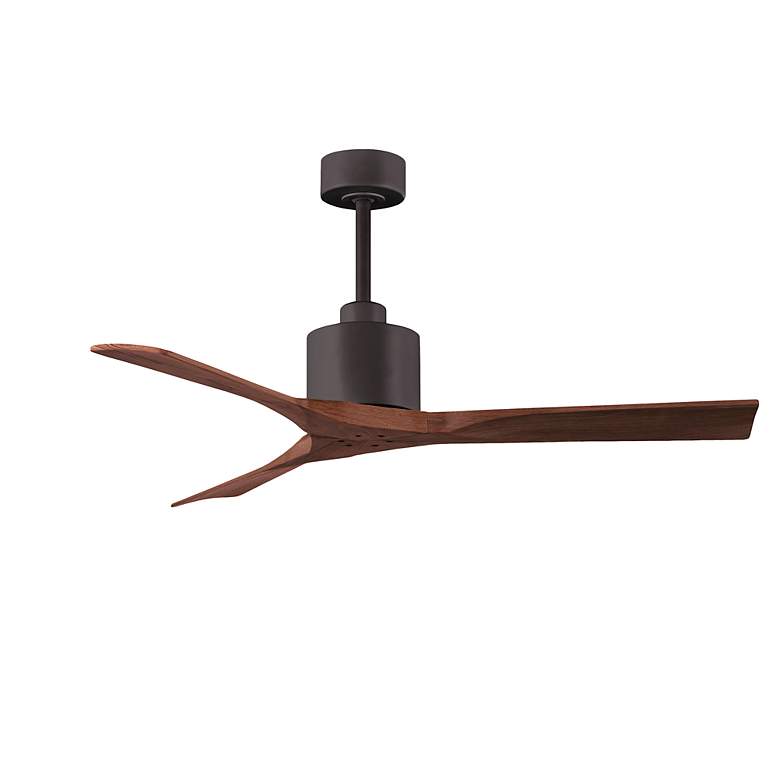 Image 2 52" Matthews Nan Bronze and Walnut Outdoor Ceiling Fan with Remote more views