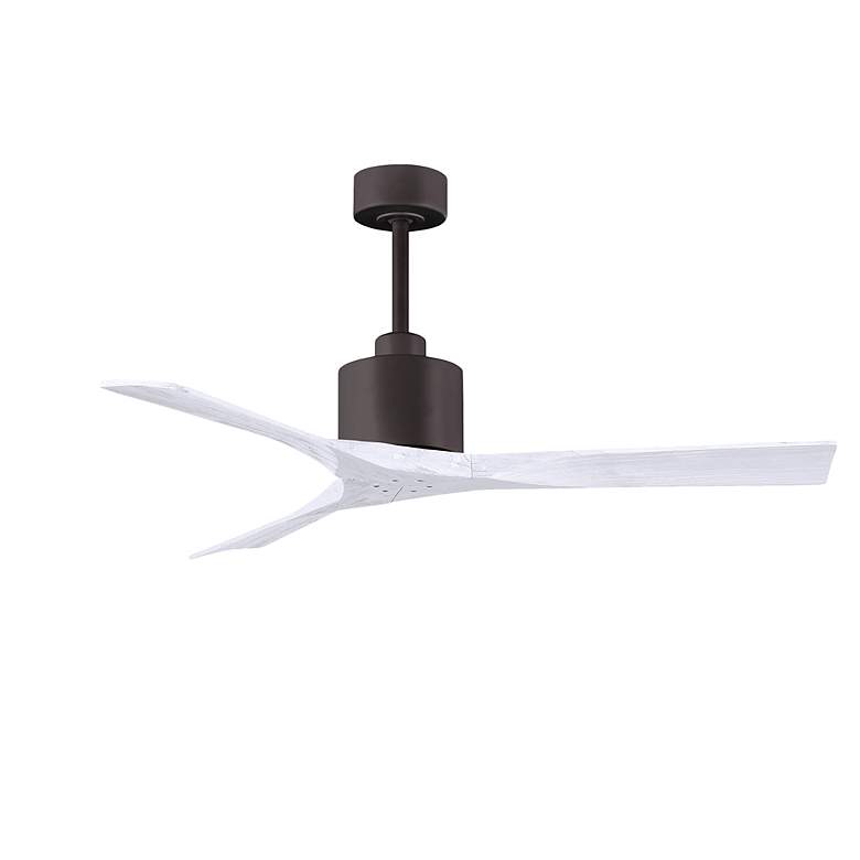 Image 2 52" Matthews Nan Bronze and White Outdoor Ceiling Fan with Remote more views