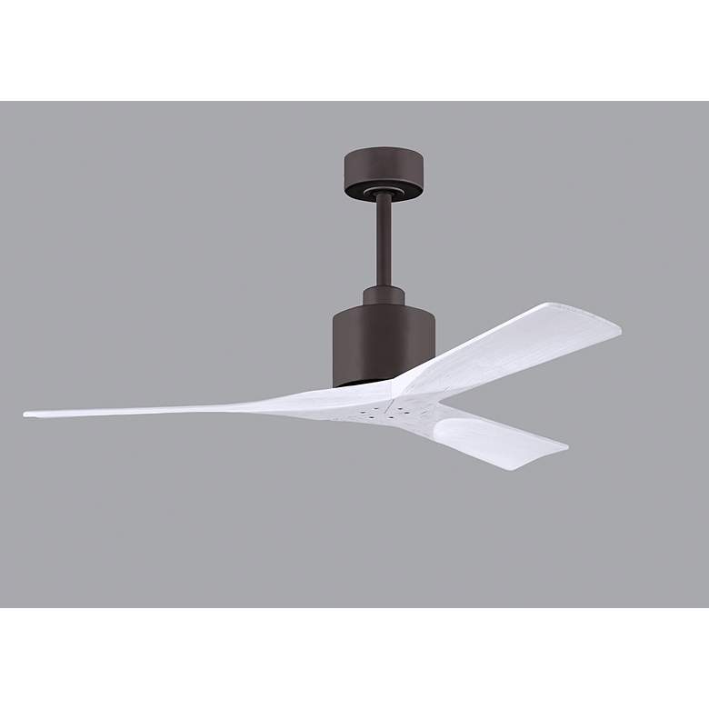 Image 3 52" Matthews Nan Bronze and White Outdoor Ceiling Fan with Remote more views