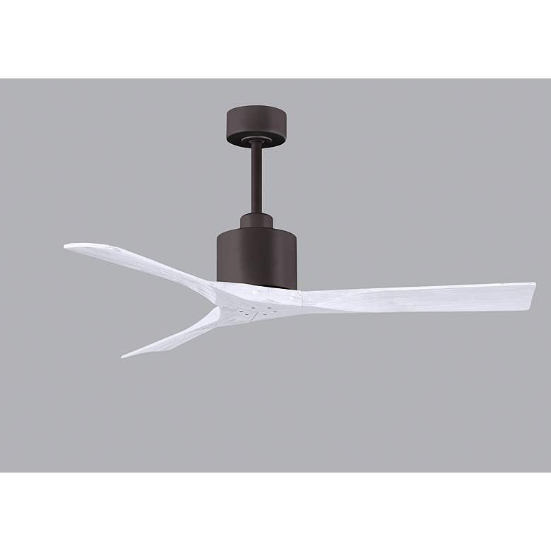 Image 4 52" Matthews Nan Bronze and White Outdoor Ceiling Fan with Remote more views