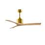 2_52" Matthews Nan Damp Rated Maple and Brass Ceiling Fan with Remote more views