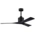 52" Matthews Nan Matte Black Outdoor Ceiling Fan with Remote