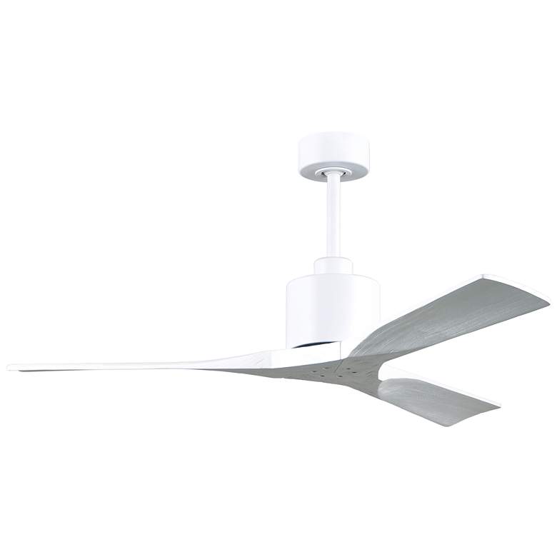 Image 1 52 inch Matthews Nan Matte White Outdoor Ceiling Fan with Remote