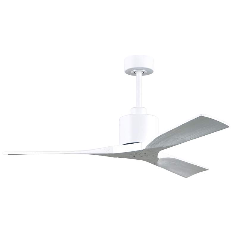 Image 1 52" Matthews Nan Matte White Outdoor Ceiling Fan with Remote