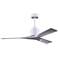 52" Matthews Nan White and Barnwood Outdoor Ceiling Fan with Remote