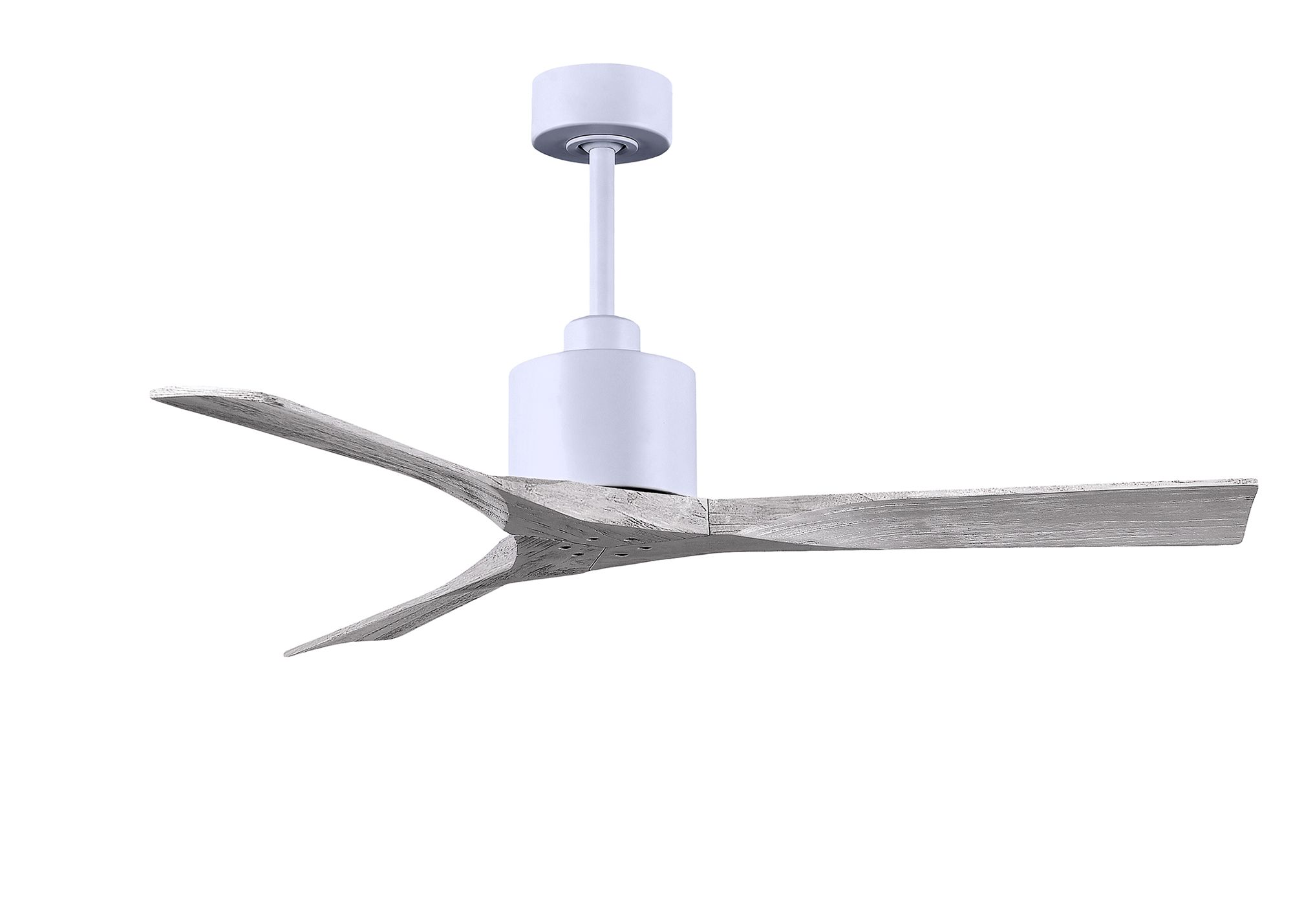 Image 2 52" Matthews Nan White and Barnwood Outdoor Ceiling Fan with Remote more views