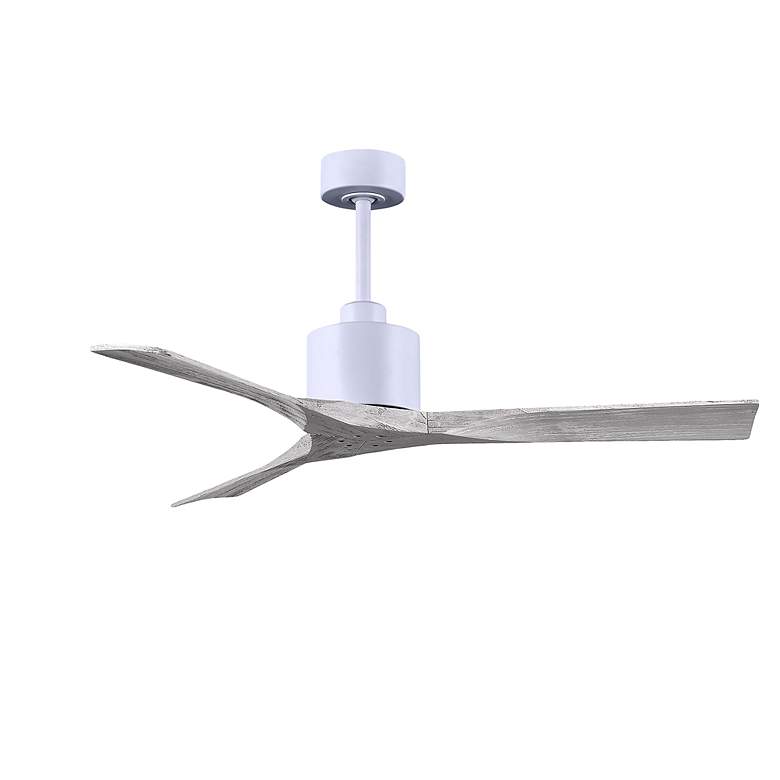 Image 2 52" Matthews Nan White and Barnwood Outdoor Ceiling Fan with Remote more views