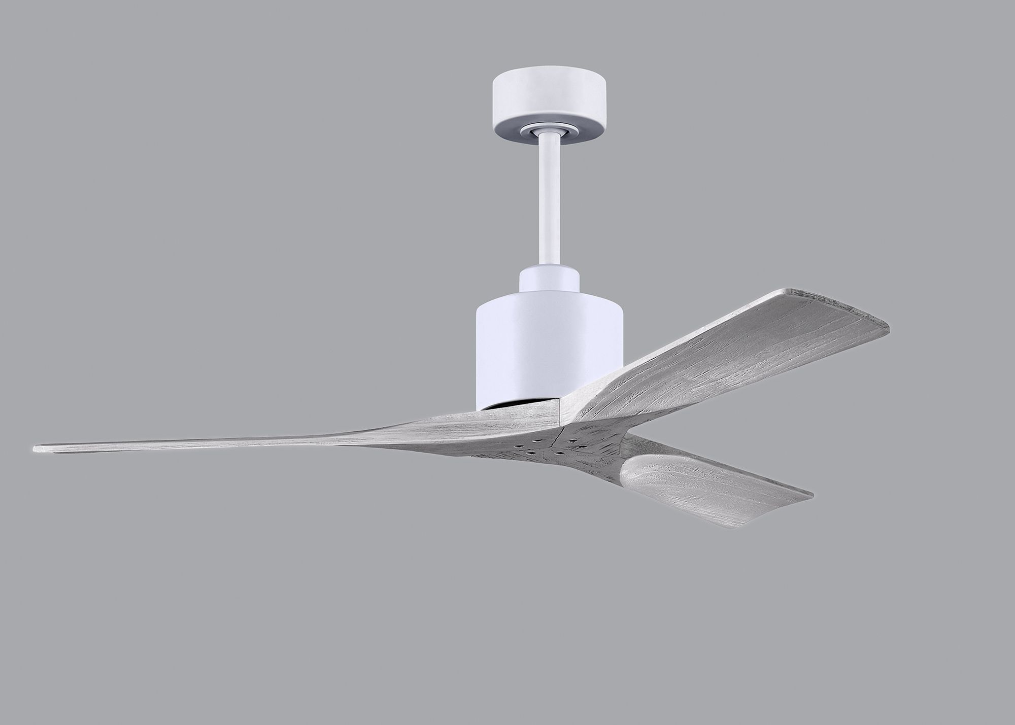 Image 3 52" Matthews Nan White and Barnwood Outdoor Ceiling Fan with Remote more views