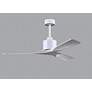 3_52" Matthews Nan White and Barnwood Outdoor Ceiling Fan with Remote more views