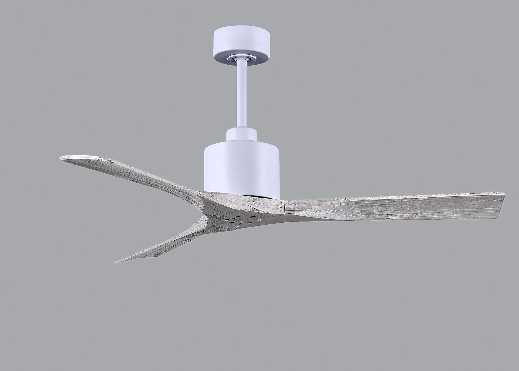 Image 4 52" Matthews Nan White and Barnwood Outdoor Ceiling Fan with Remote more views